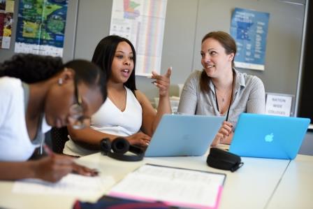 Career & College Center Coordinator and students