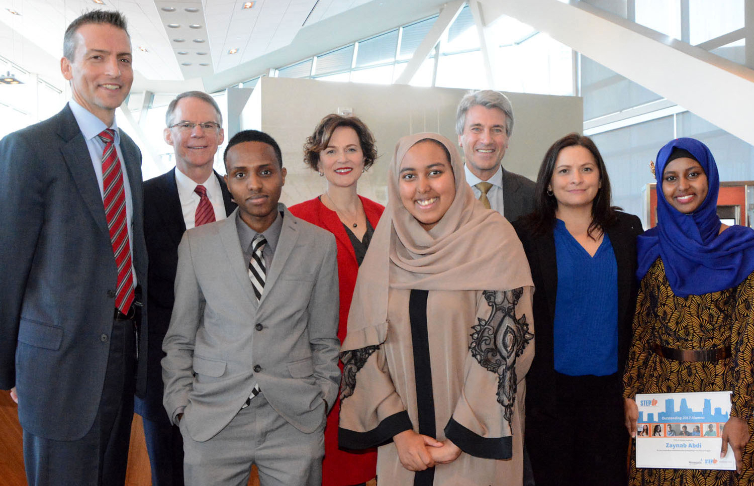 Lukman with other interns and city leaders 