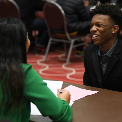Picture of students participating in Mock Interviews