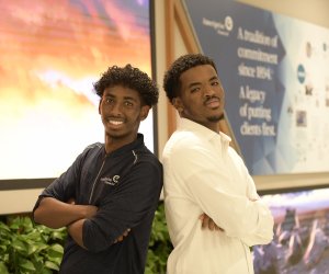 Achieve college interns Abdul and Mohamed