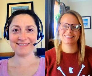 Kendra Engels and Caitlyn Cole on a video call