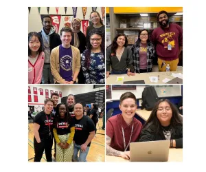 Four photos of Achieve team in action 
