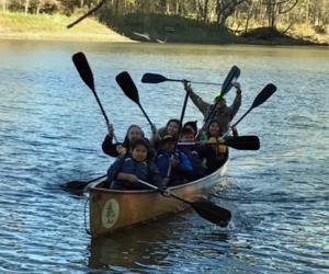 MPS students canoeing 