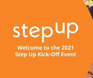 Step Up logo and event banner