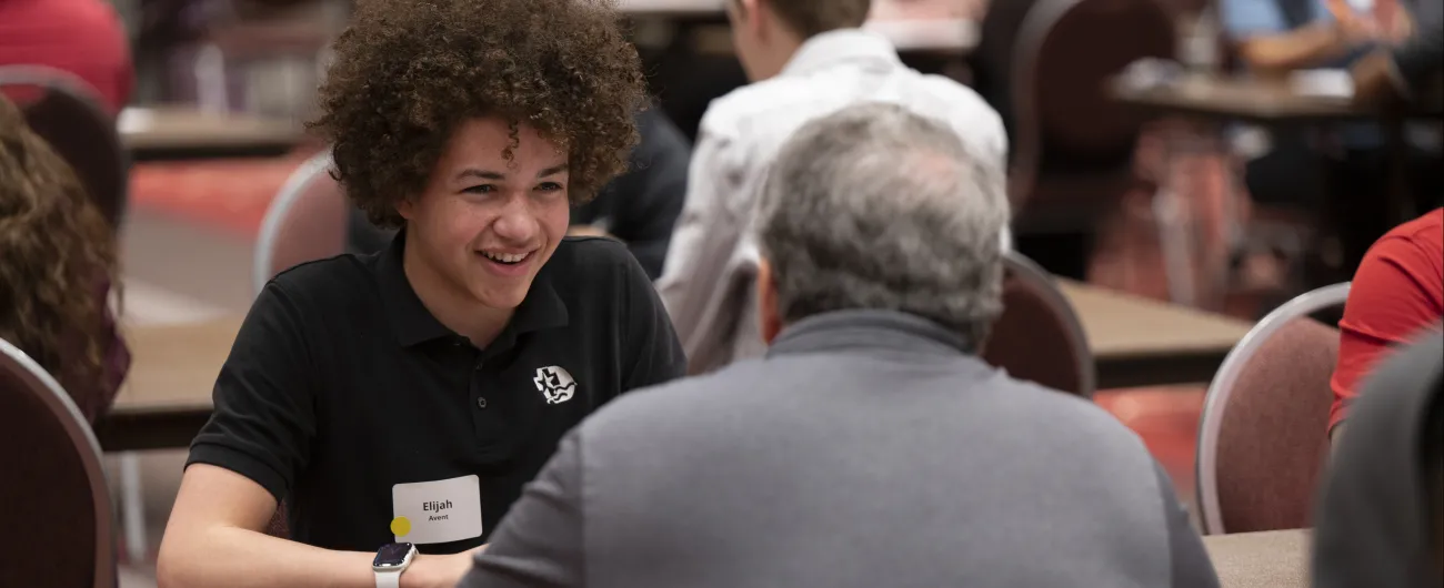 Young person smiling