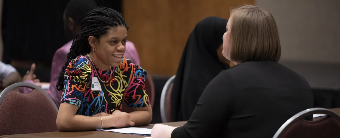 Smiling young person