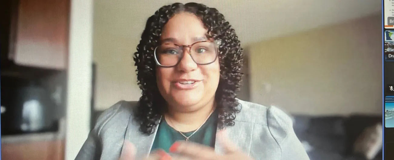 Kelsey Massey presents at CareerForce webinar