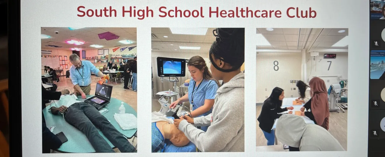 South High school program slide on CareerForce webinar