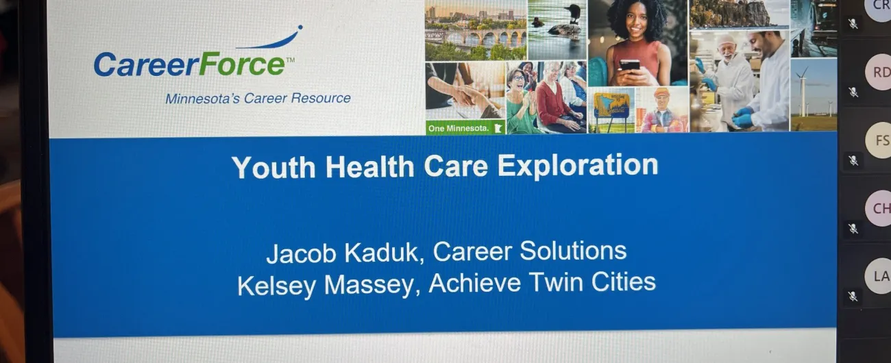 CareerForce webinar screen