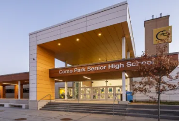Como Park High School building exterior